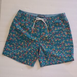 Bonobos Riviera Recycled Swim Trunks Floral Storm Print  Size Large